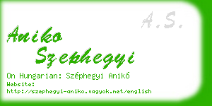 aniko szephegyi business card