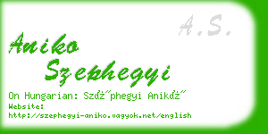 aniko szephegyi business card